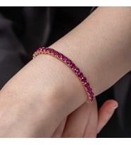 Gümüş Pembe Taşlı Su Yolu Kadın Bileklik