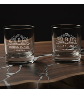 Babaya Hediye Kişiye Özel İsim Yazılı 2’li Speyside Classic Whiskey Glass