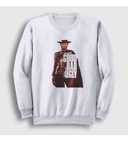 Presmono Unisex Beyaz Clint Film The Good The Bad And The Ugly Sweatshirt 252348tt