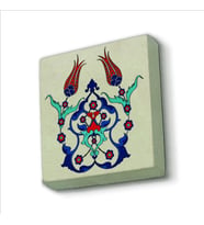 Lale Desen Baskılı Doğaltaş  Magnet(KD-040)Buzdolabı Süsü