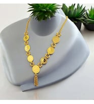Kadın Dorika Toplu Çeyrek Altınlı Altın Kaplama Kolye (Gold)
