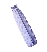Silikon Ananas Kalemlik Mor 1 Adet Silikon Kalem Kutusu Eğlenceli Sevimli Ananas Figürlü Hediyelik Kalemlik