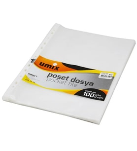 Umix Poşet Dosya A4 Delikli 100 lü