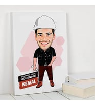 En İyi Mühendis Karikatürlü Kanvas Tablo