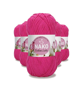 Northcity 5 Adet Cotton Lüks Yelek Tunik Kazak Bluz Hırka İpi Yünü Fuşya 97572