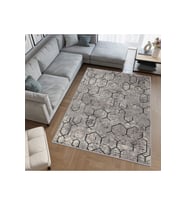 Rovigo Home Dijital Baskı Yıkanabilir Kaymaz Taban Salon Halısı RVG0619 (Gri)