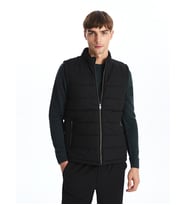 LCW Vision Siyah Slim Fit Dik Yaka Erkek Şişme Yelek