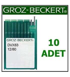Groz Beckert DVX63 Gebedur Yanmaz Reçme Makine İğnesi 12 Numara