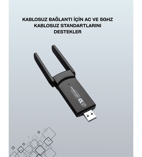 USB 3.0 Wireless Adaptör – 2.4GHz & 5GHz Destekli