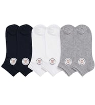 Unisex Dikişsiz Patik Çorap 6'lı %85 Pamuklu Geri Dönüşüm İplikli, Nefes Alan Spor — Çok renkli 6'lı, 36-40
