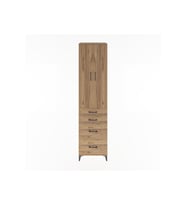 Hyperion Dolap 4 Raflı 4 Çekmeceli 2 Kapaklı 60x44x243 Çam-Çam