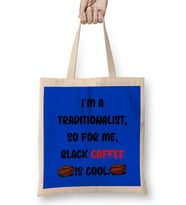 CAT Funny coffee drinks art lover gift quote - vintage Retro Rainbow Style Bez Çanta Uzun Saplı