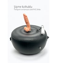 Do it Love - Şişme Koltuklu Titreşimli Testisli Dildo - Şişme Koltuk ve Titreşimli Vibratör Dildo