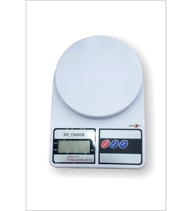 Mutfak Yemek Aktar Kasap Manav Şarküteri Aşçı İçn Hassas Lcd Dijital Elektronik Terazi Baskül Kantar (Krem)
