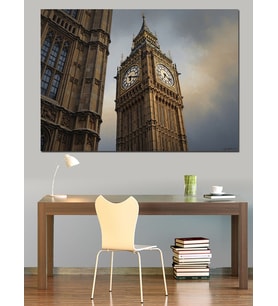 Londra'Nın Simgesi Big Ben Saat Dekoratif Kanvas - Mdf Ahşap Tablo
