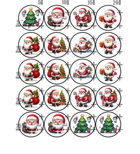 Yenilebilir Şeker Kağıt Yıl Başı New Year Christmas Temalı Pasta Süsleme