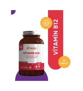 Vitago Premium Vitamin B12 İçeren Tablet Takviye Edici Gıda 60'lı