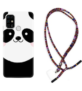 Casper E30 F20 X20 Kılıf Boyun Asklı Rasta Silikon Sevimli Panda 1794