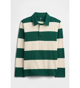 Gap V-Ls Rugby Polo Çocuk Tişört (Yeşil)