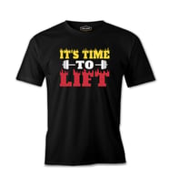 Bodybuilding Time to Lift Siyah Erkek Tshirt
