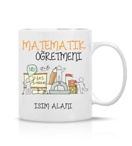 Matematik Öğretmeni Tasarım İsim Yazılı Hediye Çay Kahve Kupa Bardak-Öğretmenler11