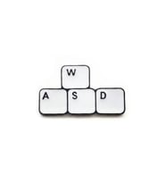 WASD Klavye Tuşları Broş Gaming Rozet