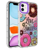 Apple iPhone 11 Kılıf Kamera Çıkıntılı Renkli Desenli Silikon NO11