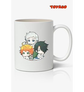 The Promised Neverland Karakterler Anime Temalı Beyaz Kupa Bardak Sevgiliye Arkadaşa Hediye
