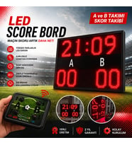 LED Skorbord Kumandalı Futbol ve Halı Saha Skor Tabelası 50x70cm