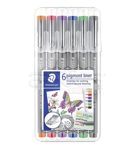Staedtler 6 Pigment Liner Karışık Renk 0.5mm 6lı Set