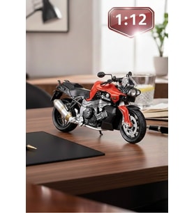 BMW K1300R Kırmızı Model Motorsiklet 1:12 Ölçek İnce Detay Metal Diecast