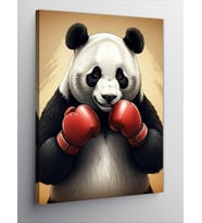 Kanvas Tablo Boksör Panda