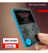 TriLine Retro Klasik 500 Oyun 2.4 inç Renkli LCD Ekran 6.5mm Slim Kasa Taşınabilir El Atarisi