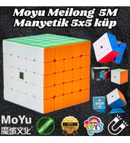 Orijinal MoYu Meilong 5x5 Manyetik Küp 5M - Moyu Speed Cube - Moyu 5x5 Zeka Küpü - Zeka Küpü - Magne