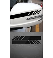 Yan Ayna Şerit Araba-Motosiklet Cam Etiket Sticker 18x5cm Siyah Renk
