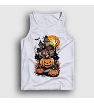 Presmono Unisex Beyaz Haunted House V2 Halloween Cadılar Bayramı Atlet 500691tt