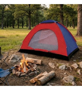 6 Kişilik Manuel Kurulum Kamp Çadırı – Aile, Doğa, Piknik ve Outdoor Kamp Çadırı 220x250x150 cm (536