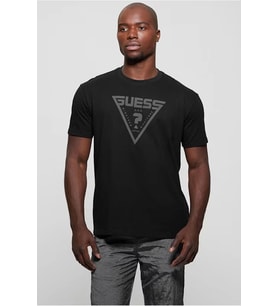 Guess Azha Erkek Siyah Aktif Oversize Fit T-Shirt Z4BI02I3Z14-JBLK