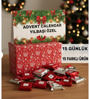 Ervalina 15'Lİ ADVENT CALENDAR Yılbaşı Sevgililer Günü Doğum Günü Özel Gün Advent Calender (Gold)