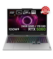 Lenovo LOQ 15AHP10 AMD Ryzen 7-250 24GB DDR5 1TB SSD RTX5060 8GB 100W 15.6 inç Full HD 144Hz IPS FreeDos Gaming Laptop (83JG006ETR)