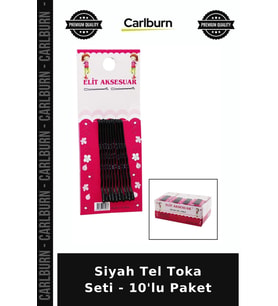 Özel Üretim Saç Tokası Metal Gizli Pratik Günlük Bakım Topuz Siyah Tel Toka Seti - 10'lu Paket