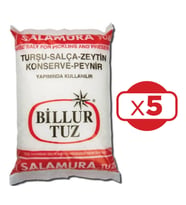 Billur İri Salamura Tuz 3000 gr x 5 Adet (15 kg)