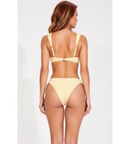Kadın Bikini Takımı Bralette Üst Balensiz Normal Bel Slip Alt Döküm Aksesuar Detay Kolsuz Örme Kumaş