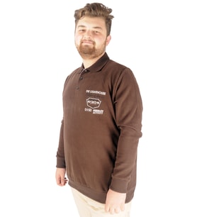 Mode XL Erkek Sweat Polo Selanik The Lightgouse 20443 Kahverengi
