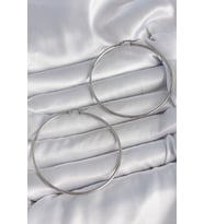 316 Çelik Gümüş Renk 63 mm Halka Model Kadın Küpe 5886 - 1OL4527-4552