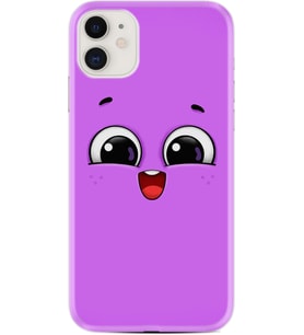 Apple iPhone 11 12 13 Mini Kılıf Desemli Silikon Purple Sweety 1717