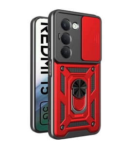 Xiaomi Redmi 15 4g Pars Lens Yüzüklü Silikon - Kırmızı