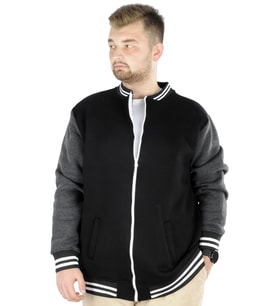Mode XL Büyük Beden Erkek Kolej Mont 22618 Siyah