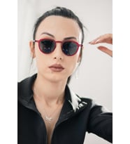 TOMY TİMY TG1359 0501M 46 Polarize Güneş Gözlüğü (Kırmızı-Siyah)