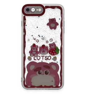 Newface Apple iPhone 7 Kılıf Sweet Desenli Silikon Kapak - Pembe